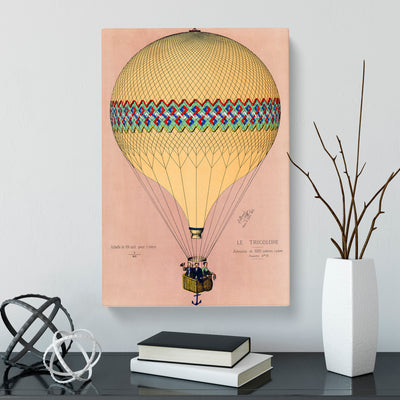 Tri Colour Hot Air Balloon In Paris