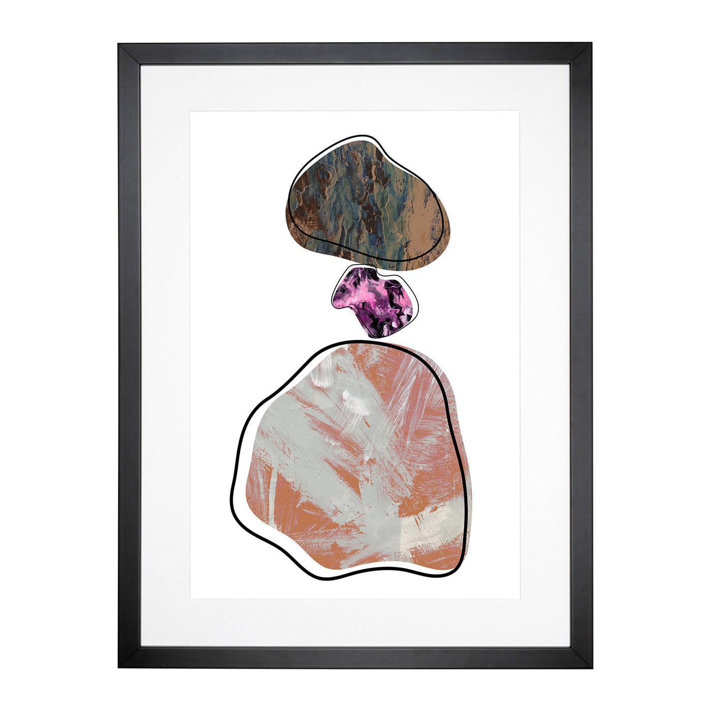 Trio Of Rocks Framed Print Main Image