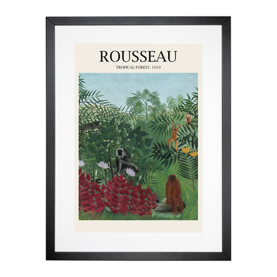 Tropical Forest With Monkeys Print By Henri Rousseau Framed Print Main Image