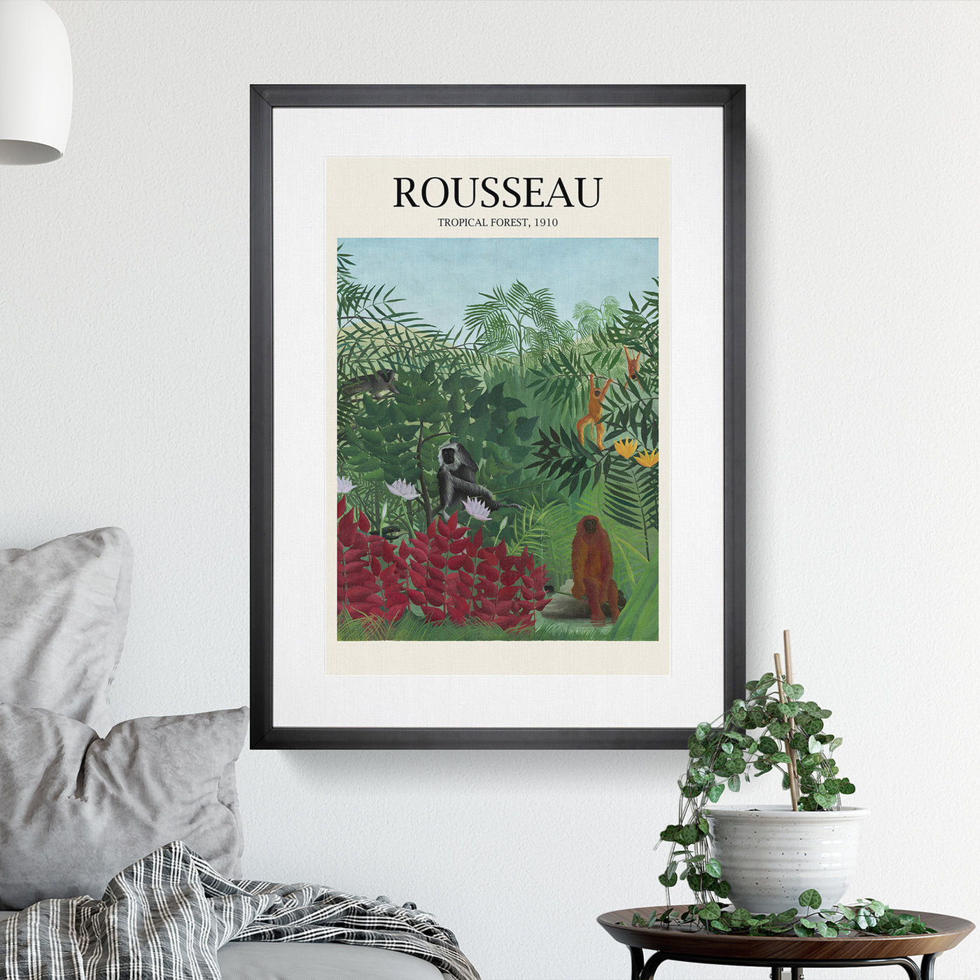 Tropical Forest With Monkeys Print By Henri Rousseau