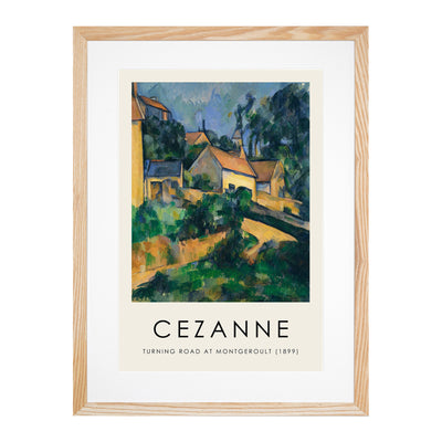 Turning Road At Montgeroult Print By Paul Cezanne