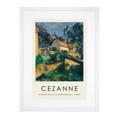 Turning Road At Montgeroult Print By Paul Cezanne