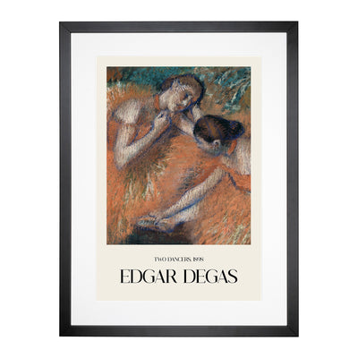 Two Ballet Ballerina Dancers In Orange Print By Edgar Degas Framed Print Main Image