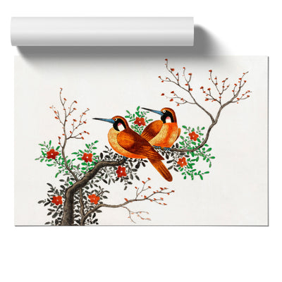 Two Birds On A Flowering Tree