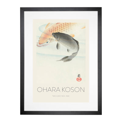 Two Carp Fish Print By Ohara Koson Framed Print Main Image