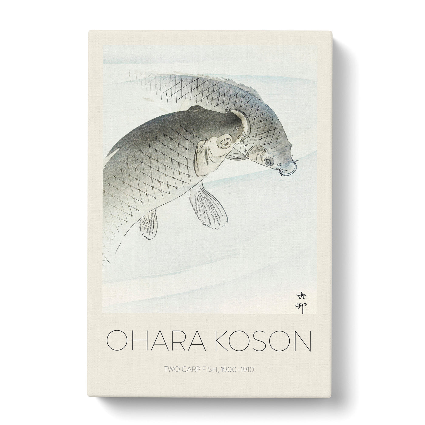 Two Carps Print By Ohara Koson Canvas Print Main Image