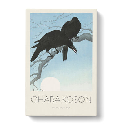 Two Crows Print By Ohara Koson Canvas Print Main Image