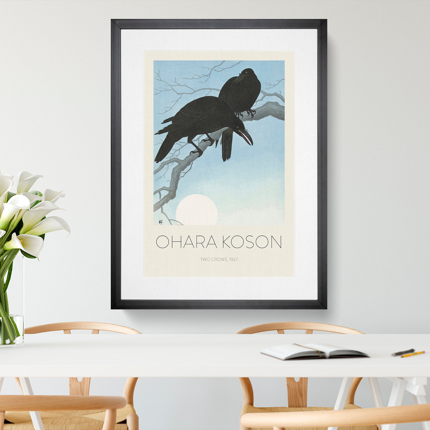 Two Crows Print By Ohara Koson