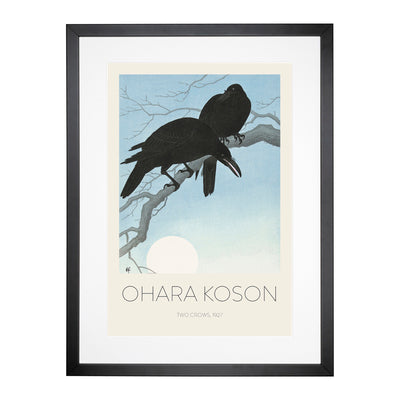 Two Crows Print By Ohara Koson Framed Print Main Image