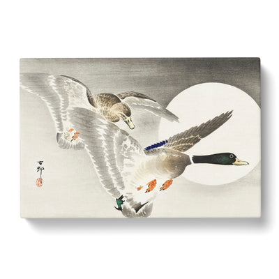 Two Ducks At Full Moon By Ohara Kosoncan Canvas Print Main Image