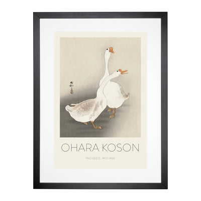 Two Geese Print By Ohara Koson Framed Print Main Image