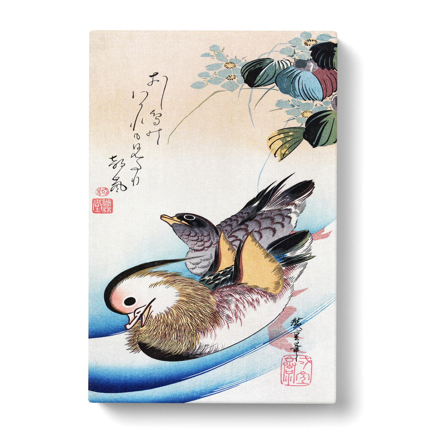 Two Mandarin Ducks By Utagawa Hiroshigecan Canvas Print Main Image