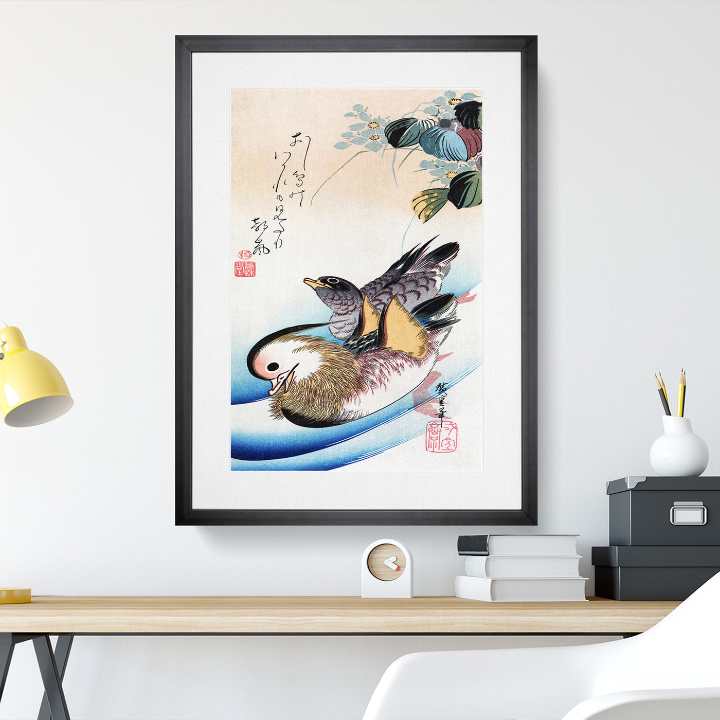 Two Mandarin Ducks By Utagawa Hiroshige