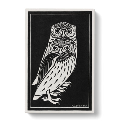 Two Owls Byx Julie De Graagcan Canvas Print Main Image