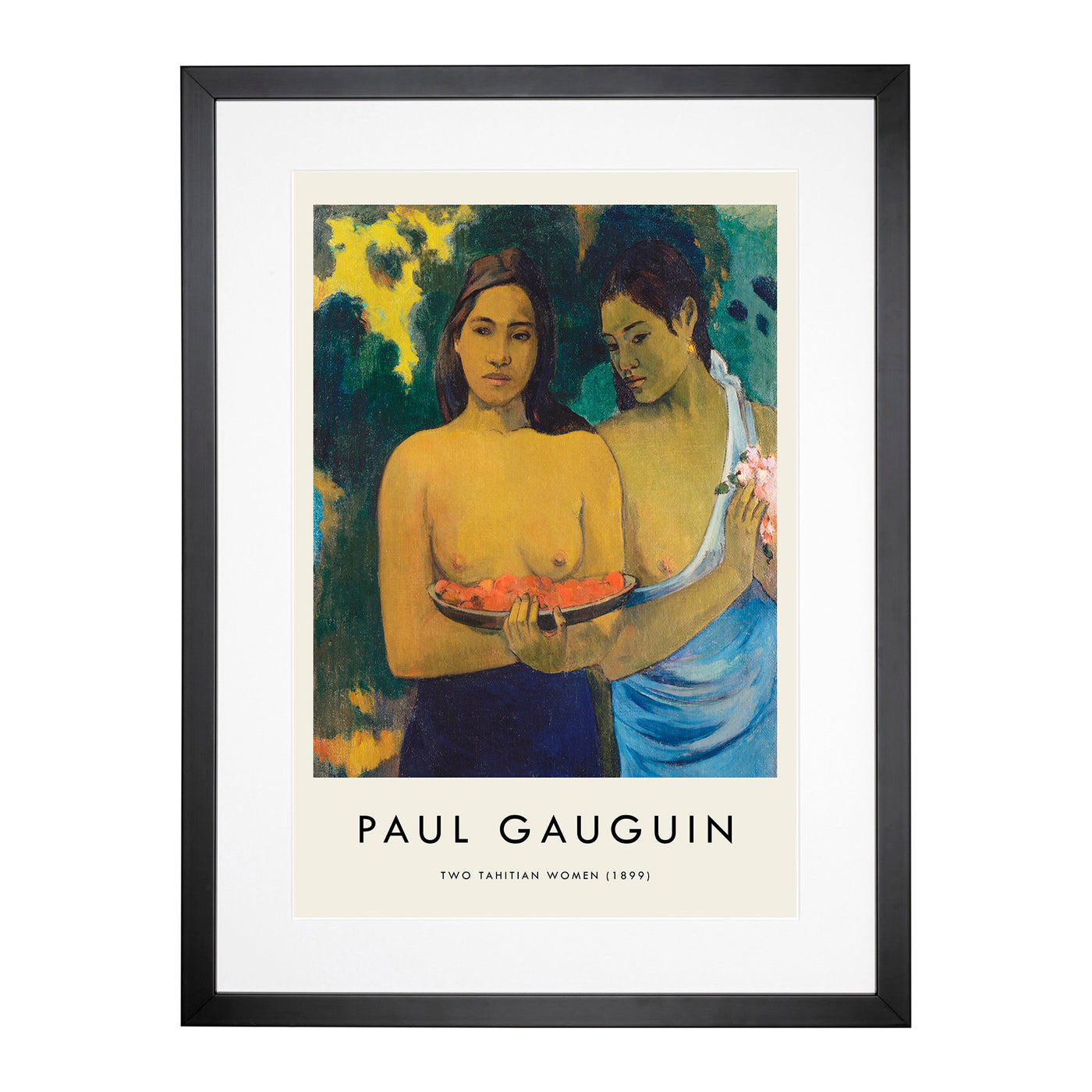 Two Tahitian Women Print By Paul Gauguin Framed Print Main Image