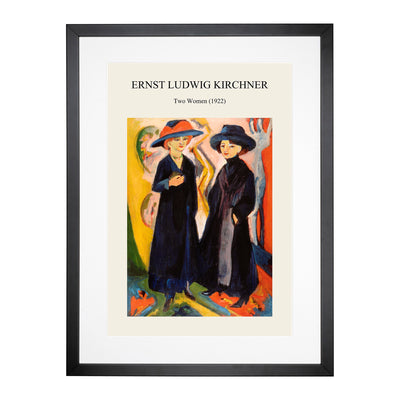 Two Women Print By Ernst Ludwig Kirchner Framed Print Main Image