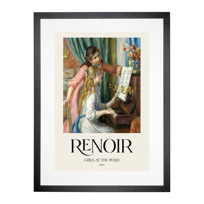 Two Young Girls At The Piano Print By Pierre-Auguste Renoir Framed Print Main Image