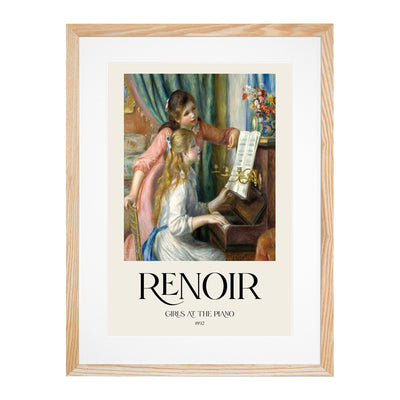 Two Young Girls At The Piano Print By Pierre-Auguste Renoir