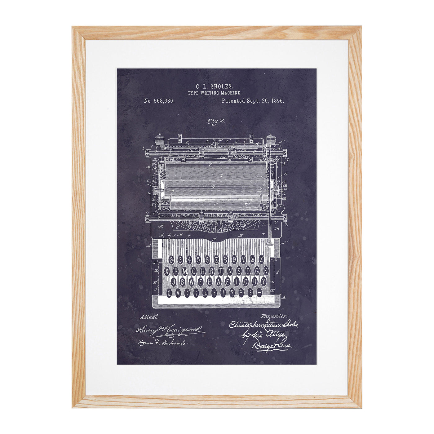 Typewriter Patent Dark