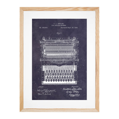 Typewriter Patent Dark