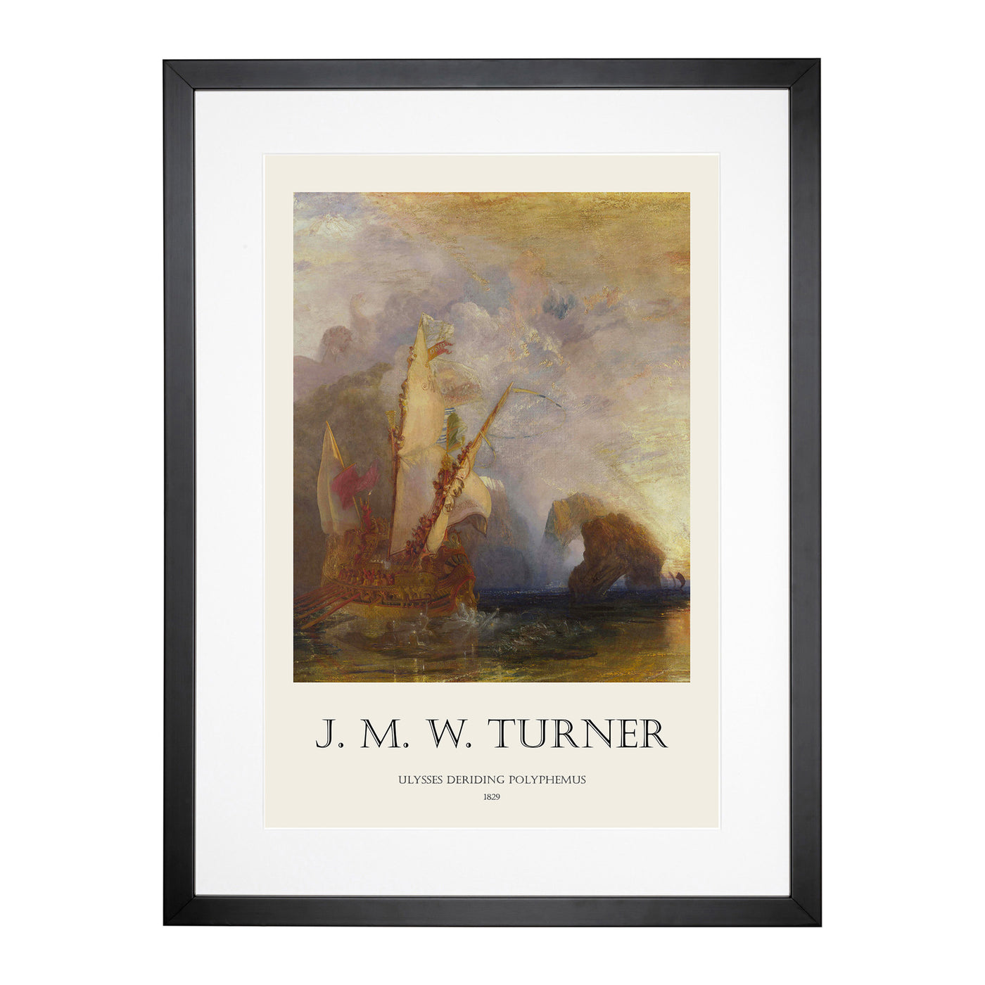 Ulysses Deriding Polyphemus Print By Joseph-Mallord William Turner Framed Print Main Image