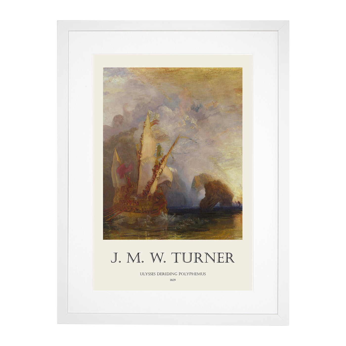 Ulysses Deriding Polyphemus Print By Joseph-Mallord William Turner