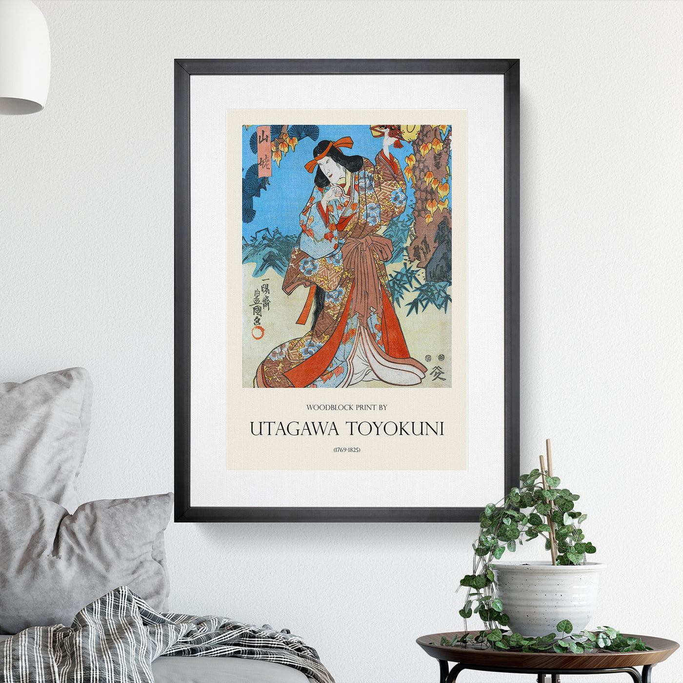 Under A Maple Tree Print By Utagawa Toyokuni