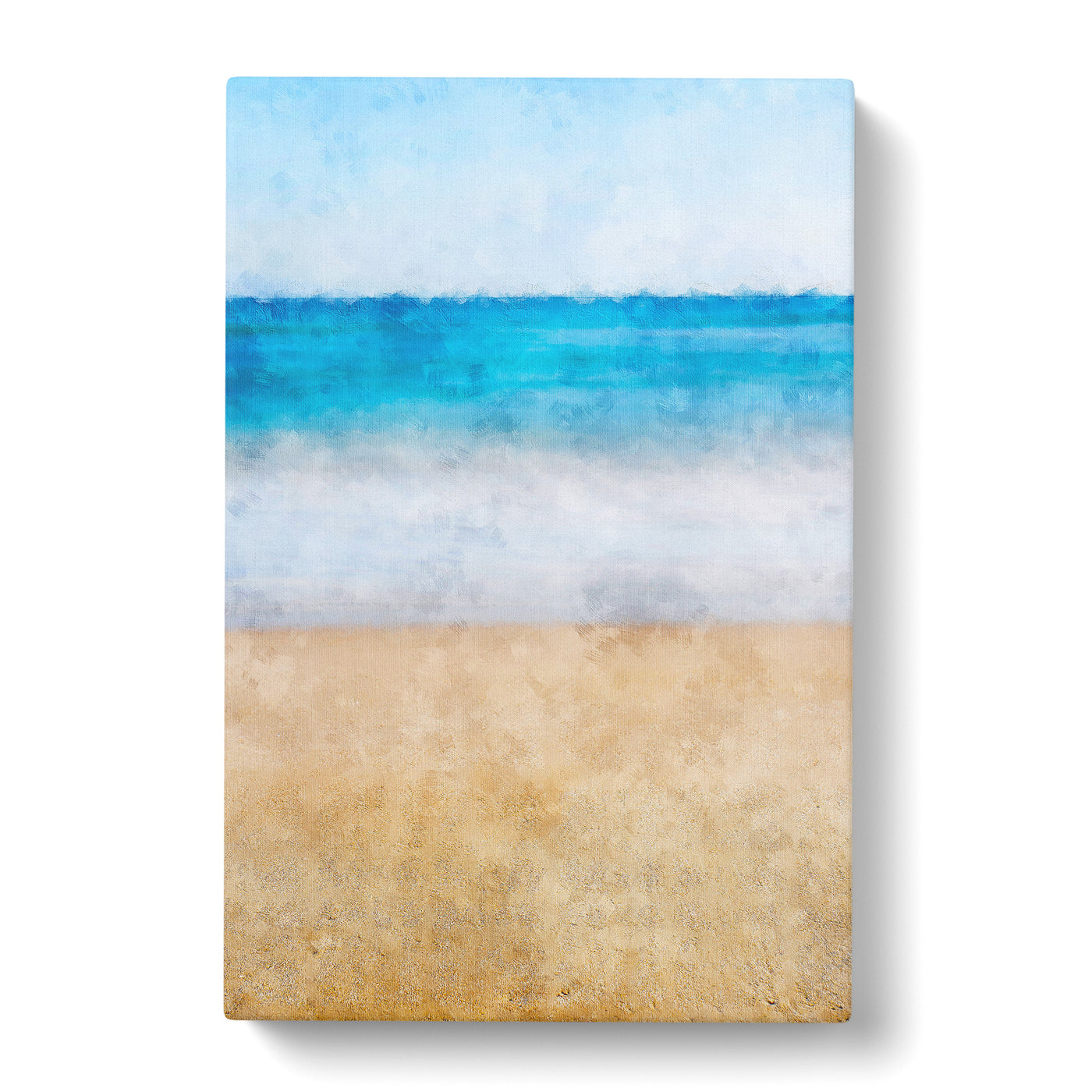 Upon A Beach In Tarragona Spain Painting Canvas Print Main Image