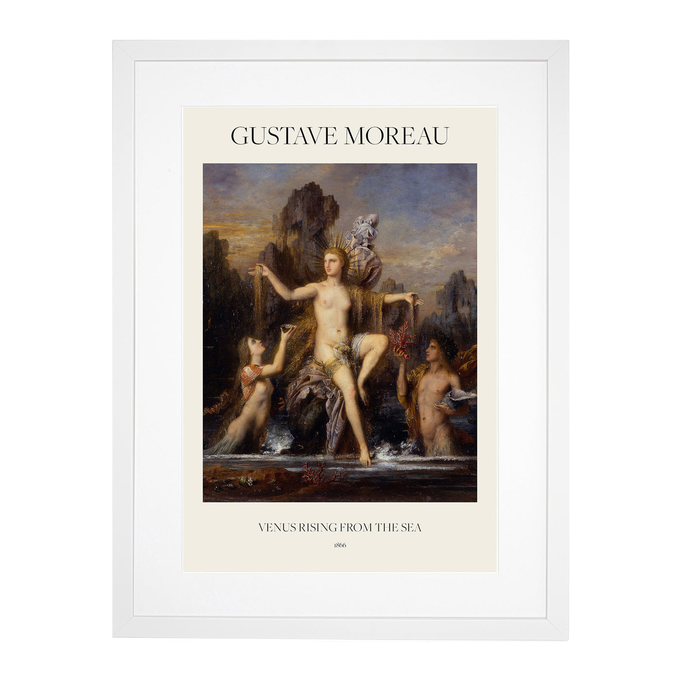 Venus Rising From The Sea Print By Gustave Moreau