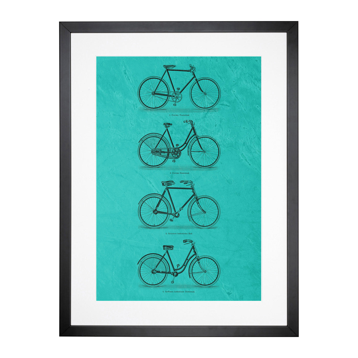 Vintage Bicycles Framed Print Main Image