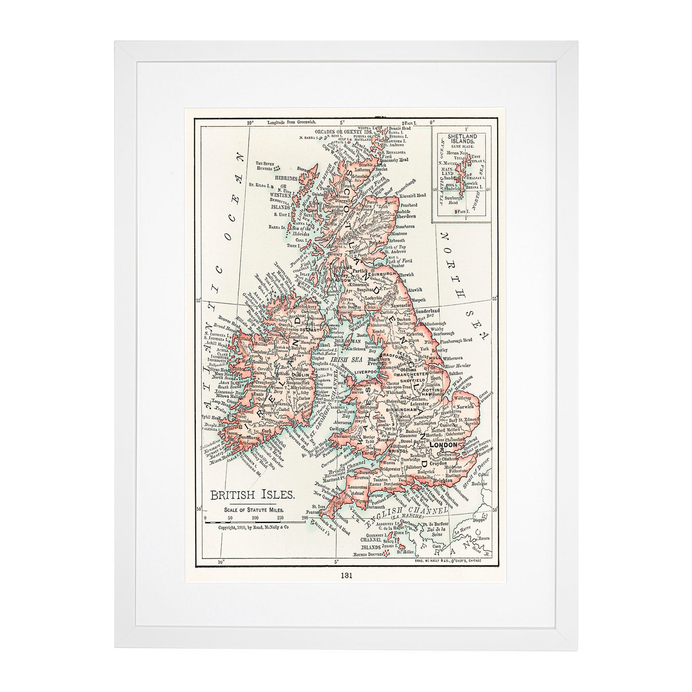 Vintage Map Of The British Isles