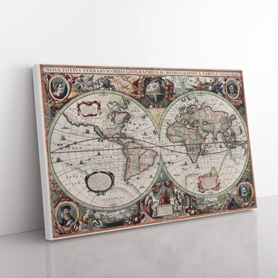 Vintage World Map Vol.2 by Henricus Hondius Ii