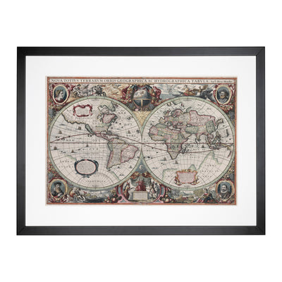 Vintage World Map Vol.2 By Henricus Hondius Ii
