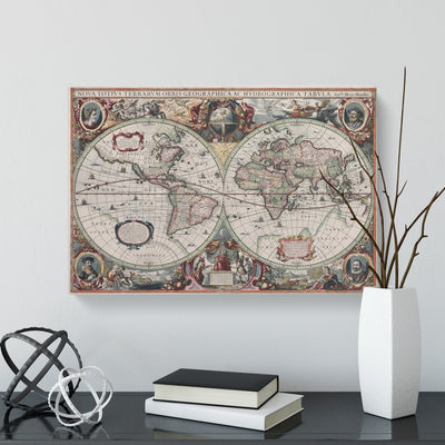 Vintage World Map Vol.2 by Henricus Hondius Ii
