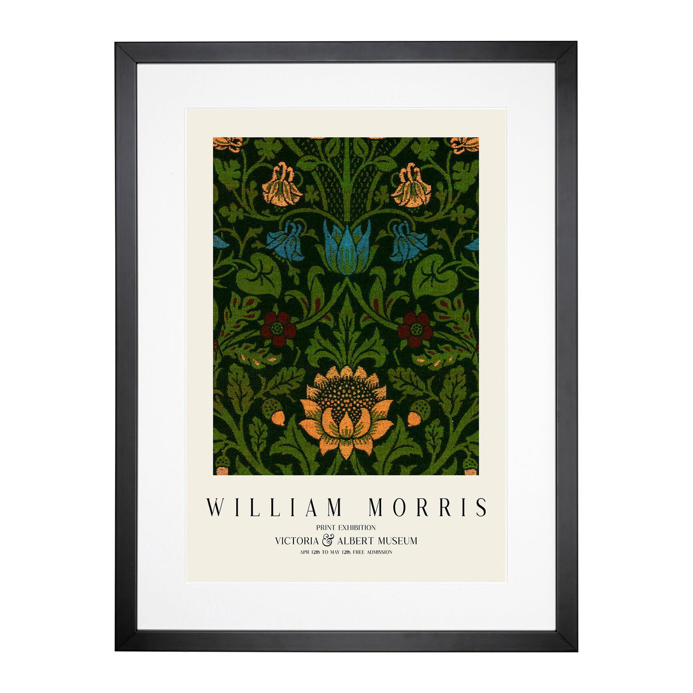 Violet And Columbine Vol.1 Print By William Morris Framed Print Main Image