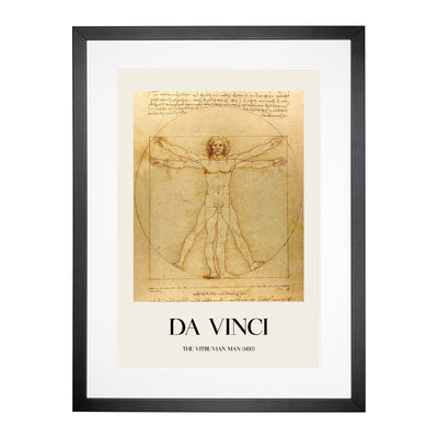 Vitruvian Man Vol.1 Print By Leonardo Da Vinci Framed Print Main Image