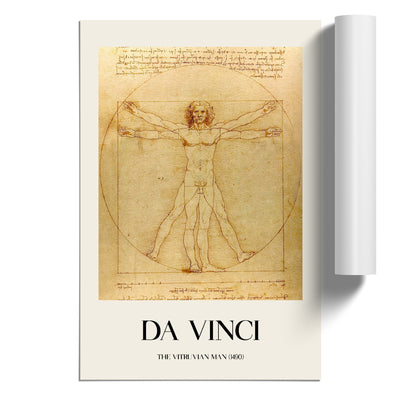 Vitruvian Man Vol.1 Print By Leonardo Da Vinci