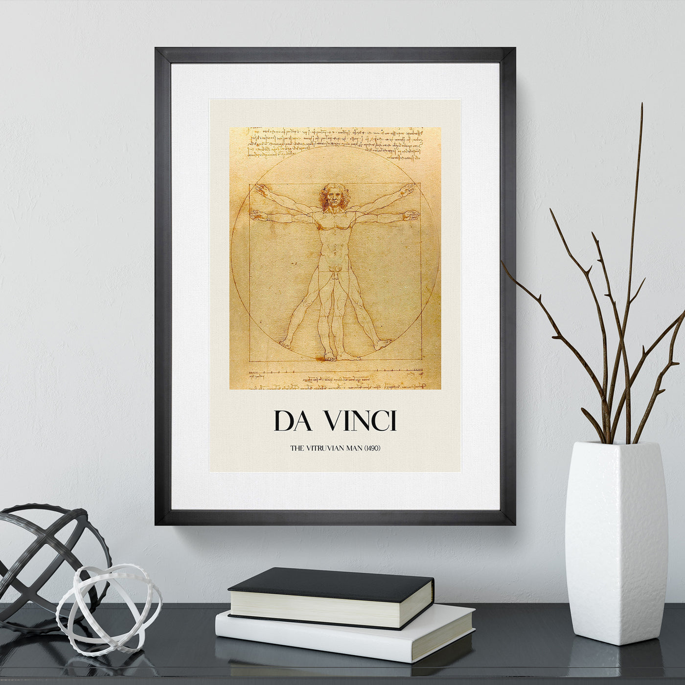 Vitruvian Man Vol.1 Print By Leonardo Da Vinci