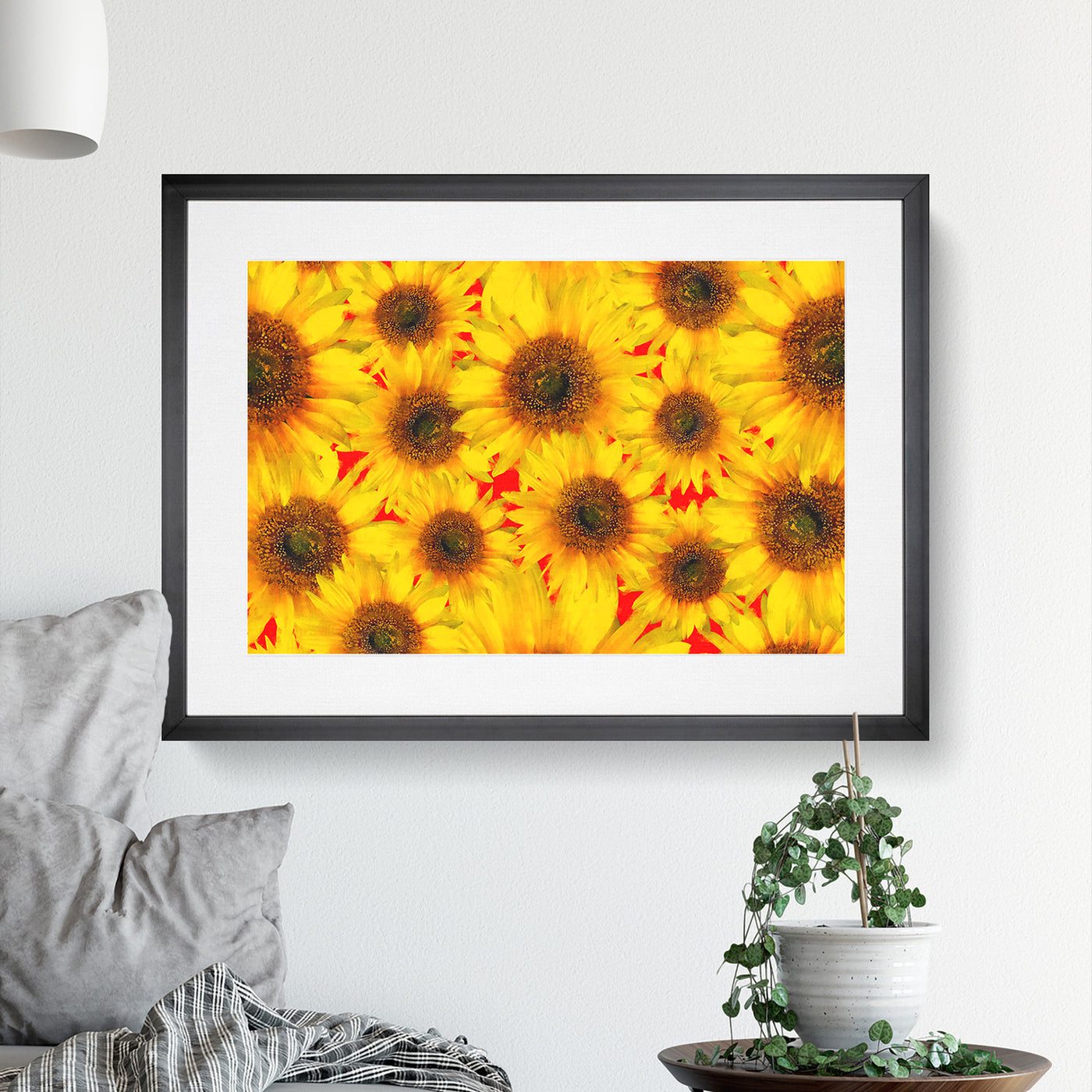 Wall Of Yellow Sunflowers