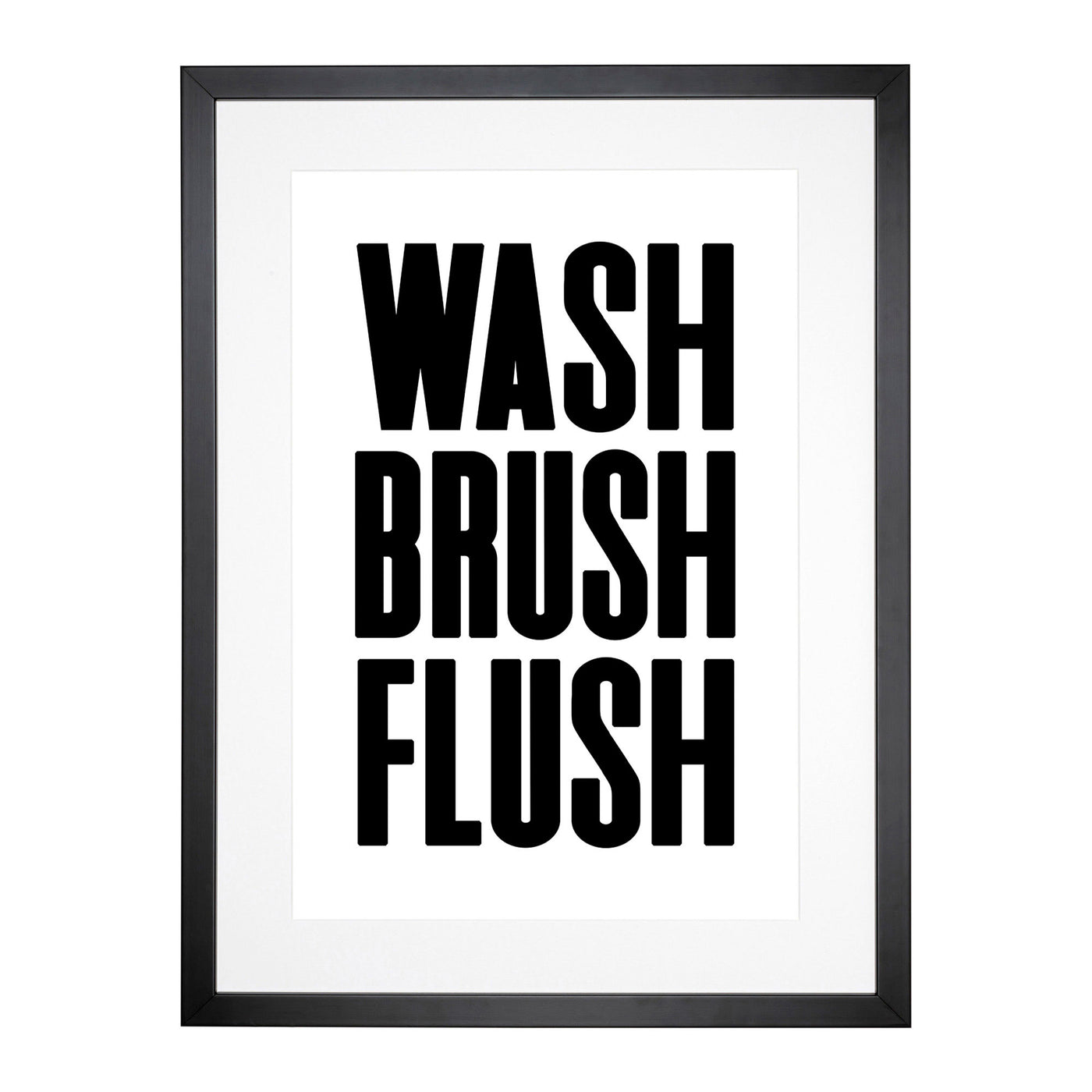 Wash Brush Flush Typography Framed Print Main Image
