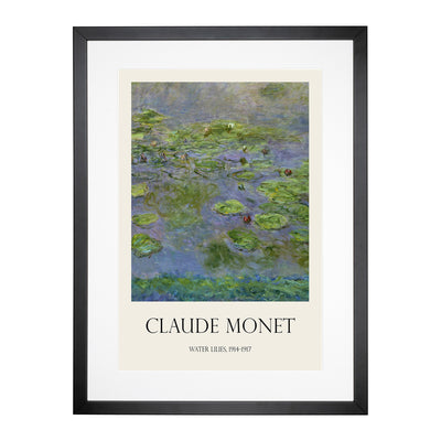 Water Lilies Lily Pond Vol.12 Print By Claude Monet Framed Print Main Image