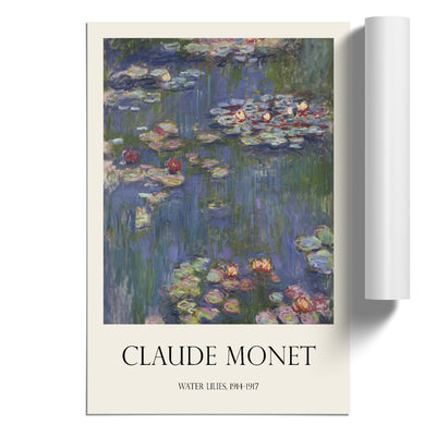 Water Lilies Lily Pond Vol.27 Print By Claude Monet