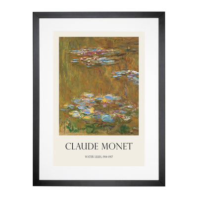 Water Lilies Lily Pond Vol.7 Print By Claude Monet Framed Print Main Image