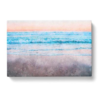 Waves Upon Hermosa Beach Painting Canvas Print Main Image