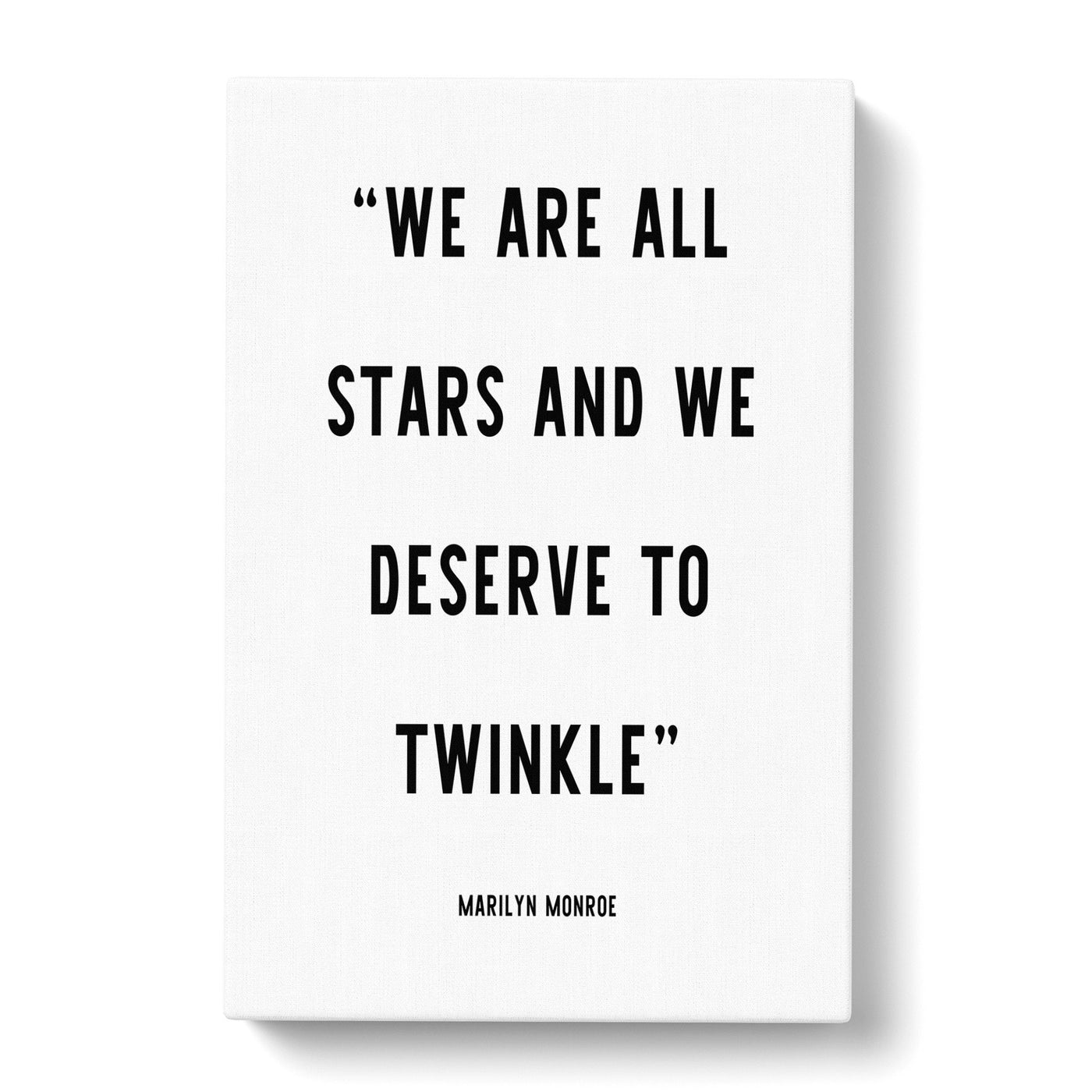 We Are All Stars Typography Canvas Print Main Image