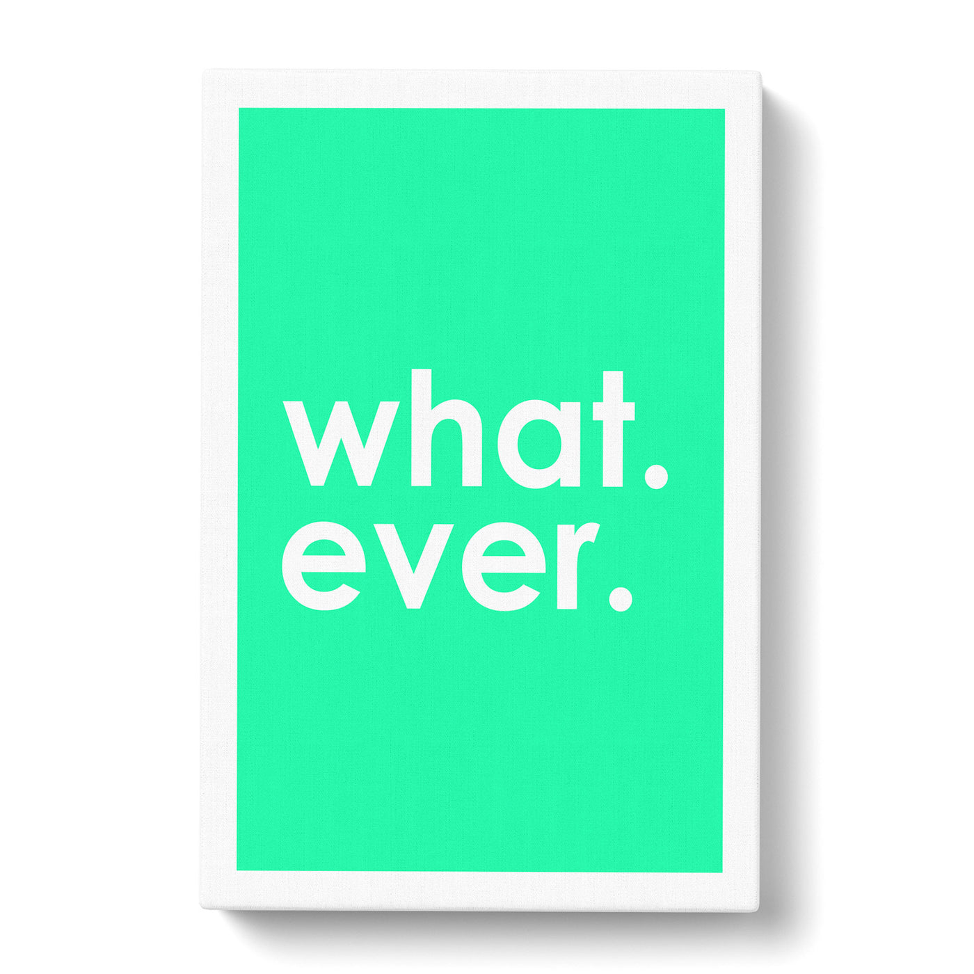 Whatever Mint Typography Canvas Print Main Image