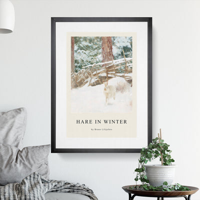 White Hare Vol.7 Print By Bruno Liljefors