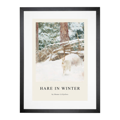 White Hare Vol.7 Print By Bruno Liljefors Framed Print Main Image