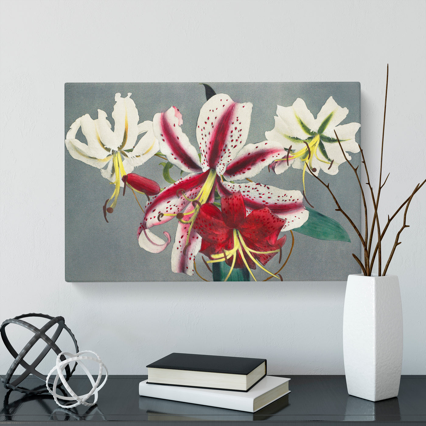 White & Pink Lilies By Kazumasa Ogawa