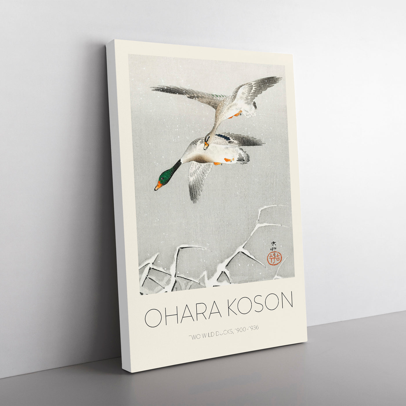 Wild Ducks In Flight Print By Ohara Koson